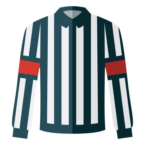 Vector illustration of Hockey Referee Jersey Icon on Transparent Background