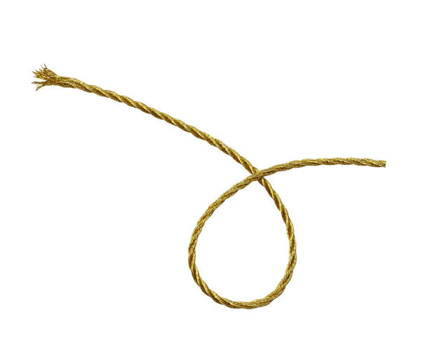 istock Twisted golden metallic rope 1284788535