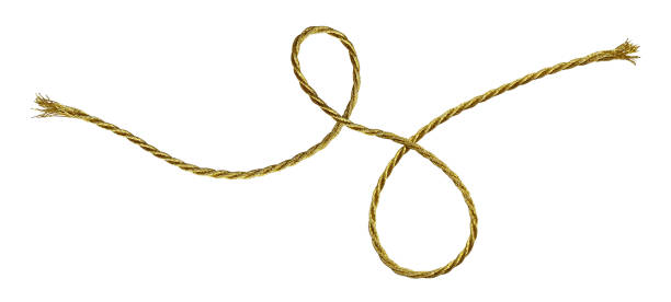 istock Twisted golden metallic rope 1284788536