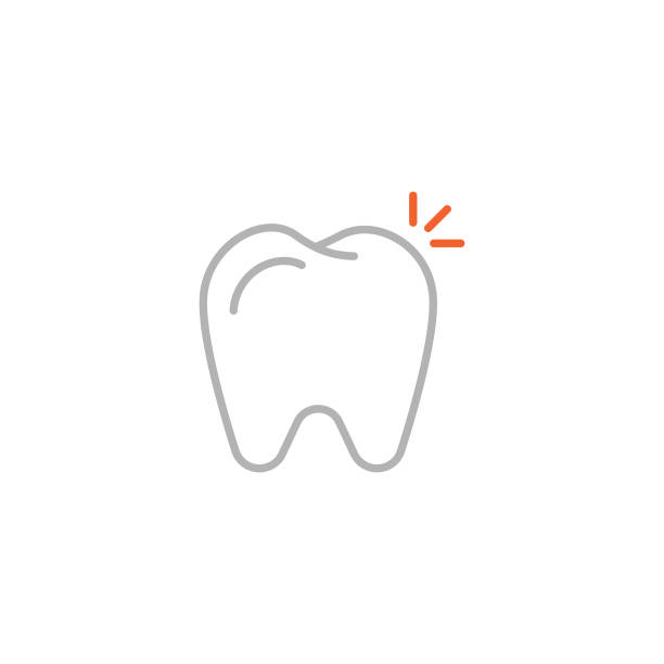 illustrations, cliparts, dessins animés et icônes de icône dents avec trait modifiable - human teeth dental hygiene dentist office human mouth