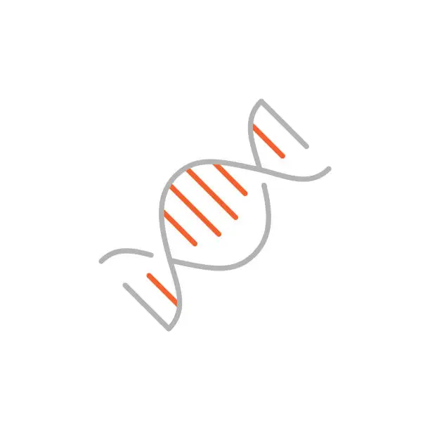 Vector illustration of DNA Icon with Editable Stroke