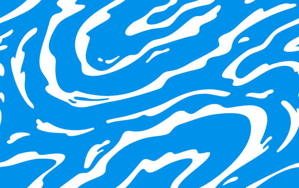 ilustrações de stock, clip art, desenhos animados e ícones de seamless pattern with cartoon shapes of milk splashes. vector illustration for packaging and banners - swirl liquid vortex water