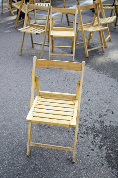 istock Wooden chair on a show 1284795459
