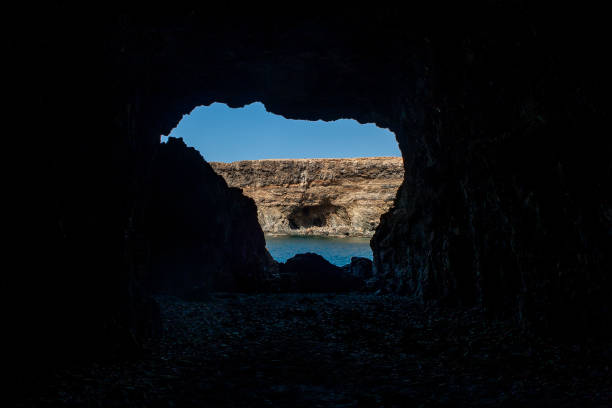 Ajuy Caves stock photo
