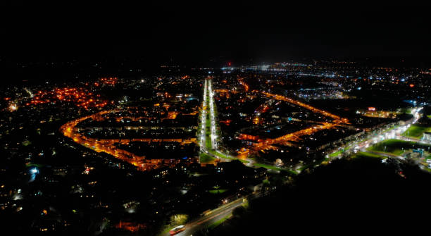 istock Parkway Bridgwater at night 1284802271
