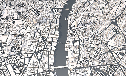 Top-down view of United Kingdom hightlighted in red as seen from Earth's orbit in space. 3D illustration with highly detailed realistic planet surface. 3D model of planet created and rendered in Cheetah3D software, 4 Mar 2017. Some layers of planet surface use textures furnished by NASA, Blue Marble collection: http://visibleearth.nasa.gov/view_cat.php?categoryID=1484