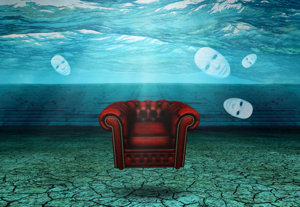 istock White Mask and armchair 1284813305