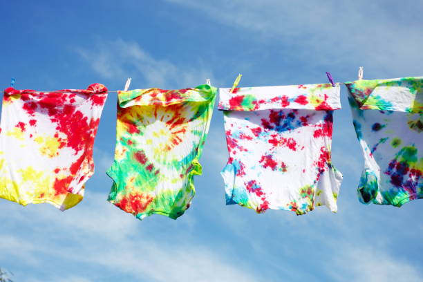 Tie Dye T-Shirts on Washing Line