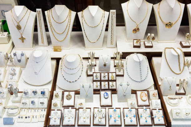 istock Window of jewelry store 1284817074