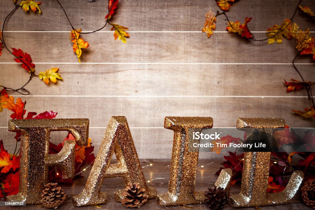 Gold Fall Background Gold Fall Background Stock Photo - Download Image Now - Abstract ...
