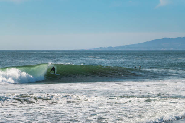 istock Big surfing waves break near San Francisco, California 1284818372