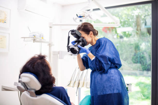 istock Dentist photographic teeth on patient. 1284822327