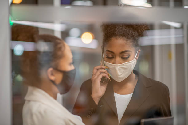 istock Young business women and university students 1284832624