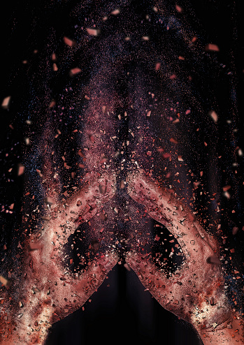 Exploding Ink Tags Exploding Handfs 3d Illustration Of Exploding Hands Stock Photo - Download Image Now ...