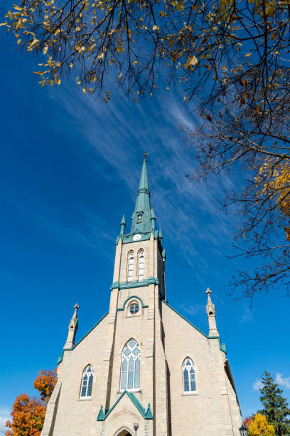 elora knox presbyterian church im wellington county, ontario, kanada - wellington ontario stock-fotos und bilder