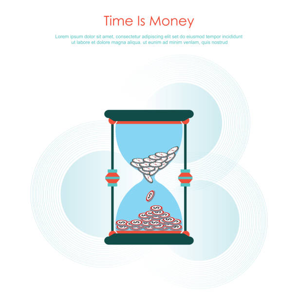 zeit ist geldkonzept - time time is money clock dollar sign stock-grafiken, -clipart, -cartoons und -symbole