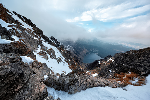 Tatra Mountains, Poland.\nIn the distance you can see the lake:: \