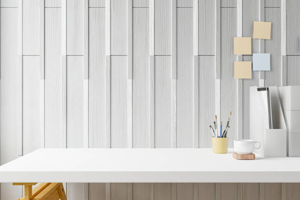 istock Workspace home office desk supplies on office workplace. 1284843281