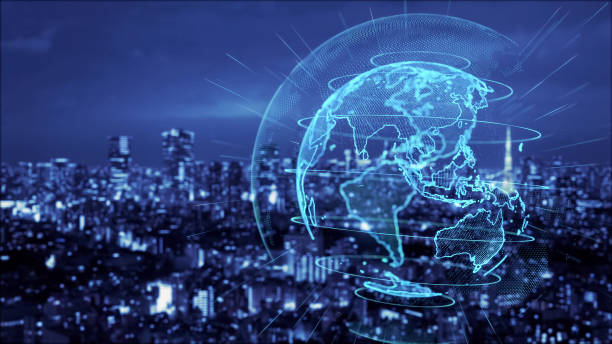 istock Smart city and global communication network concept. 1284854485