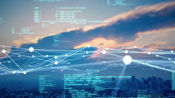 istock Smart city and communication network concept. 5G. IoT (Internet of Things). Telecommunication. 1284854513