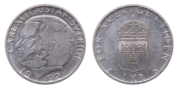 istock Coin 1 crown. Carl XVI Gustav. Sweden. 1992 1284855753