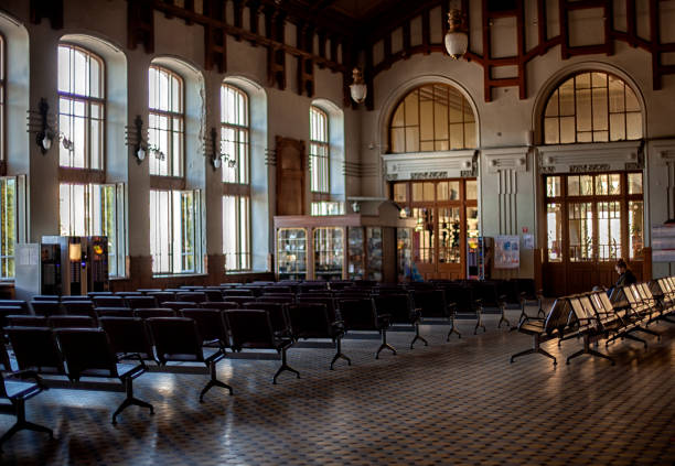 istock the interior of the old railway station. 1284855882