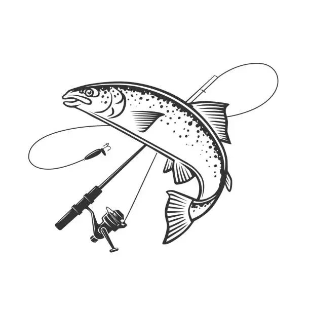 Vector illustration of Logos on a fishing theme.