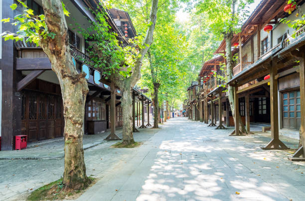 istock Chinese style traditional wooden building 1284861433
