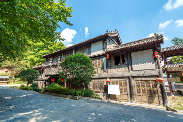 istock Chinese style traditional wooden building 1284861640