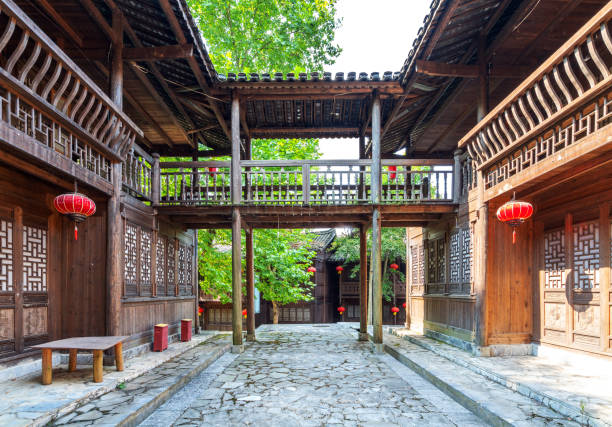 istock Chinese style traditional wooden building 1284862371