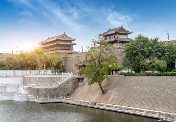 istock Xi'an ancient city wall and moat, China Shaanxi. 1284862746