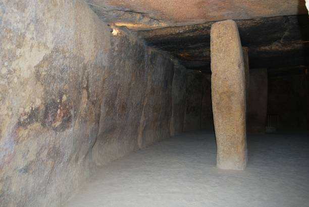 istock Inside the Dolmen de Menga, Antequera, Spain. 1284863430