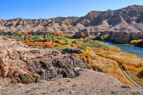 istock Charyn Canyon River Rocks Autumn 1284863884