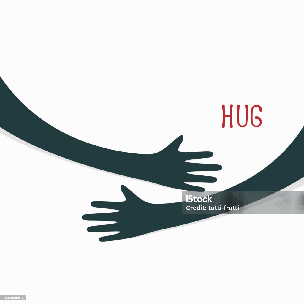 Proper Embrace Hugging Hands Arm Embrace Relationship Hugged Hands Stock Illustration ...