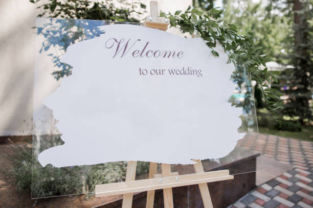 istock signboard welcome to our wedding a signboard 1284868948