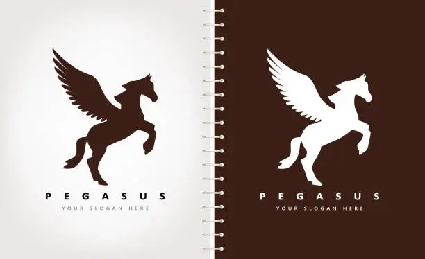 Vector illustration of Pegasus vector. Animal Mythical creature.