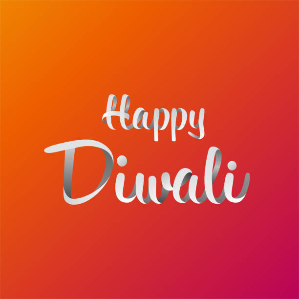 diwali 3d trending text logo für banner und poster-design auf lila hintergrund - hinduismus grafiken stock-grafiken, -clipart, -cartoons und -symbole