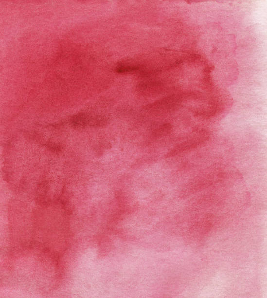 istock Watercolor old messy red background texture hand painted. Stains on paper. 1284873759