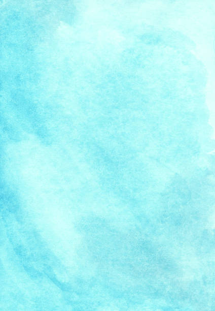 istock Watercolor light blue background painting. Stains on paper. Pastel soft backdrop. 1284873762