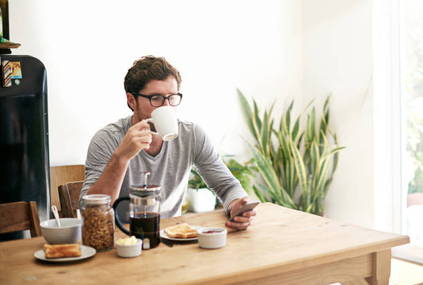 istock Making plans is part of his morning agenda 1284873928