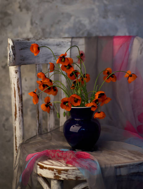 istock A Little Red Poppies Bouquet Arranged In Classical Style 1284875830