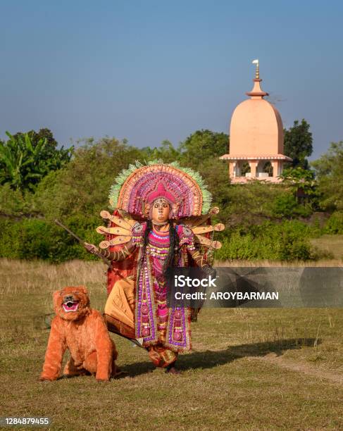 Chhau Dancer Stock Photo - Download Image Now - Chhau Dance, Indigenous Peoples, Acrobatic Activity