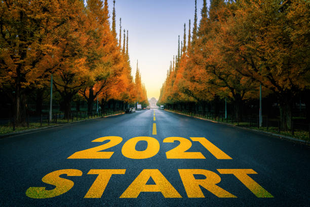 istock 2021 New Year road trip travel and future vision concept . 1284885989