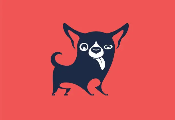 Vector illustration of funny chihuahua dog symbol