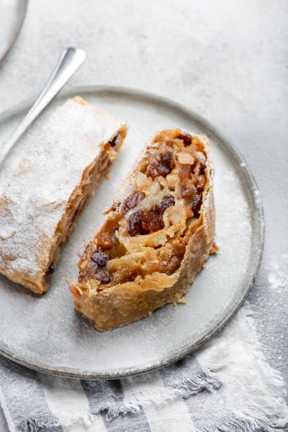 istock homemade apple strudel with walnut and sugar powder 1284886977