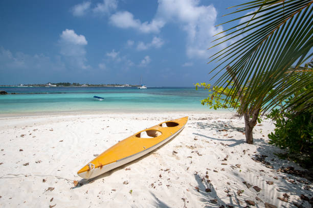 istock Two person kayak on a tropical beach 1284887280