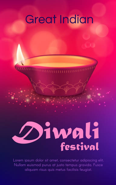 ilustrações, clipart, desenhos animados e ícones de lâmpada diwali diya, festival indiano de luz - diyo