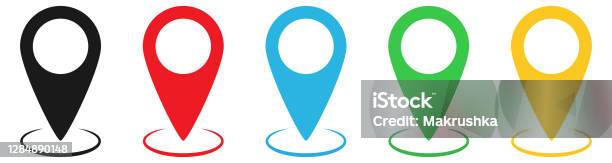 Pin Tag Location Location Map Pin Tag Set Isolated Position Pointer On White Background ...