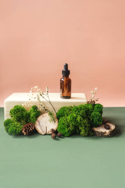 istock Blank amber glass essential oil bottle 1284892206