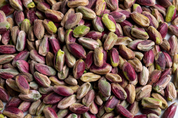 istock Pistachio Bronte Siciliano on Wood from Italy – Top View 1284892437